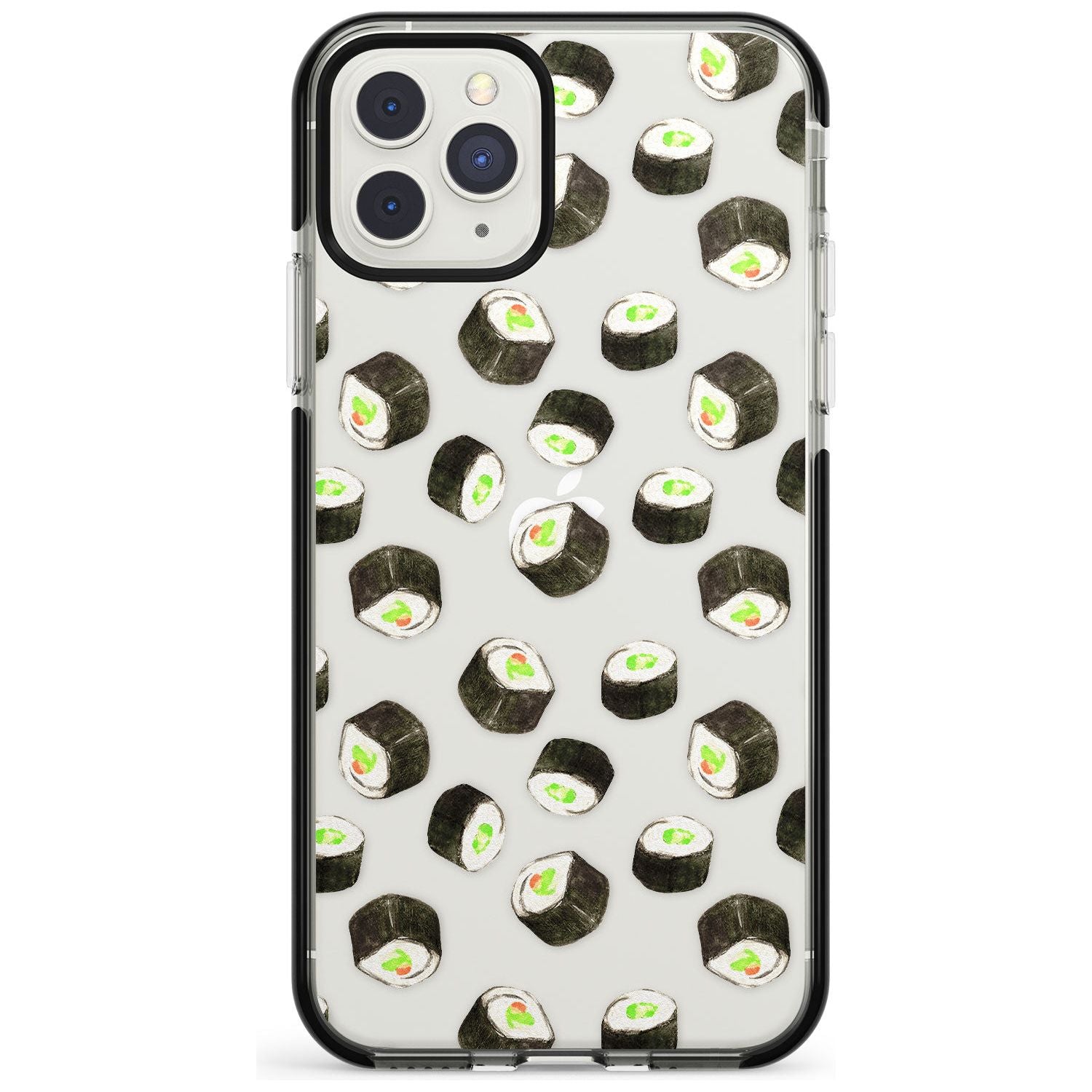 Maki Rolls Sushi Pattern iPhone Case  Black Impact Phone Case - Case Warehouse