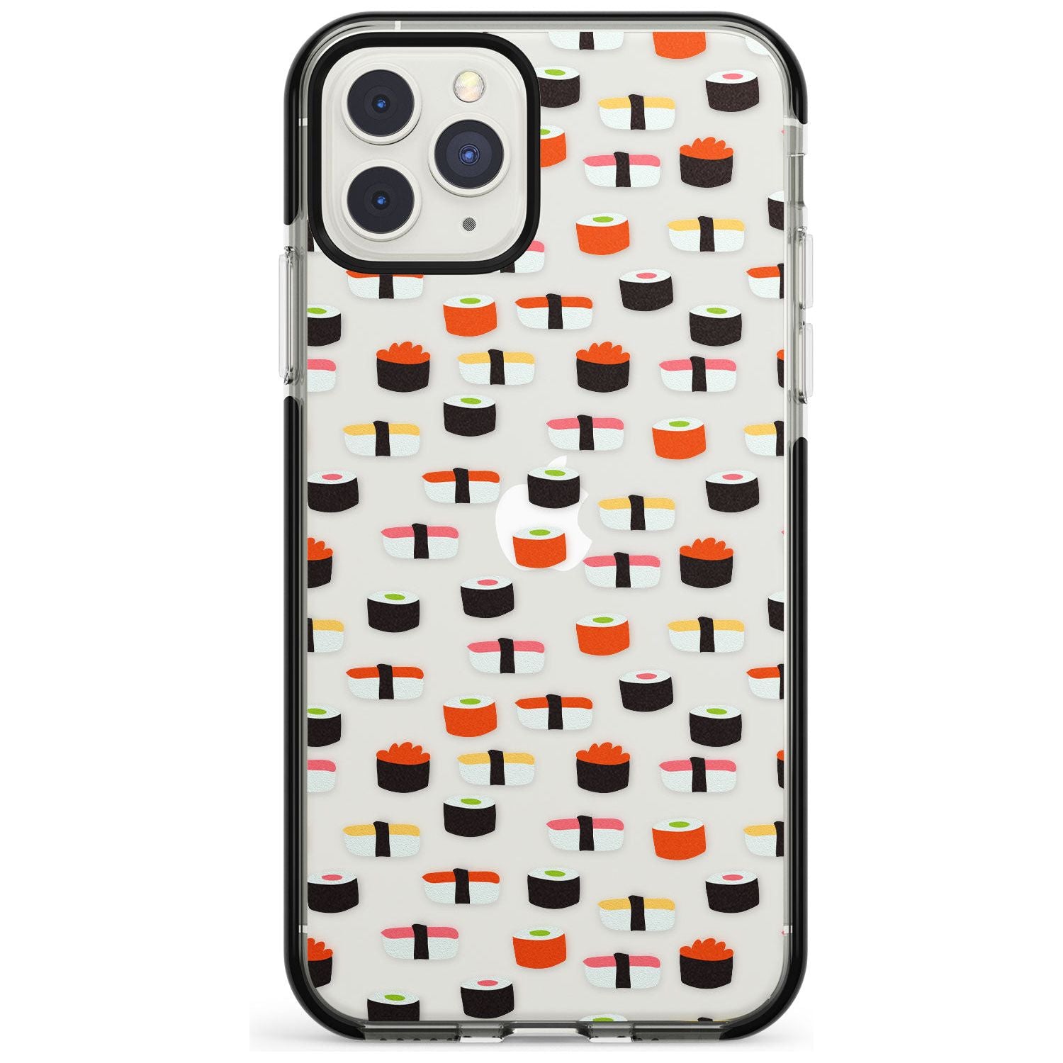 Minimalist Sushi Pattern iPhone Case  Black Impact Phone Case - Case Warehouse