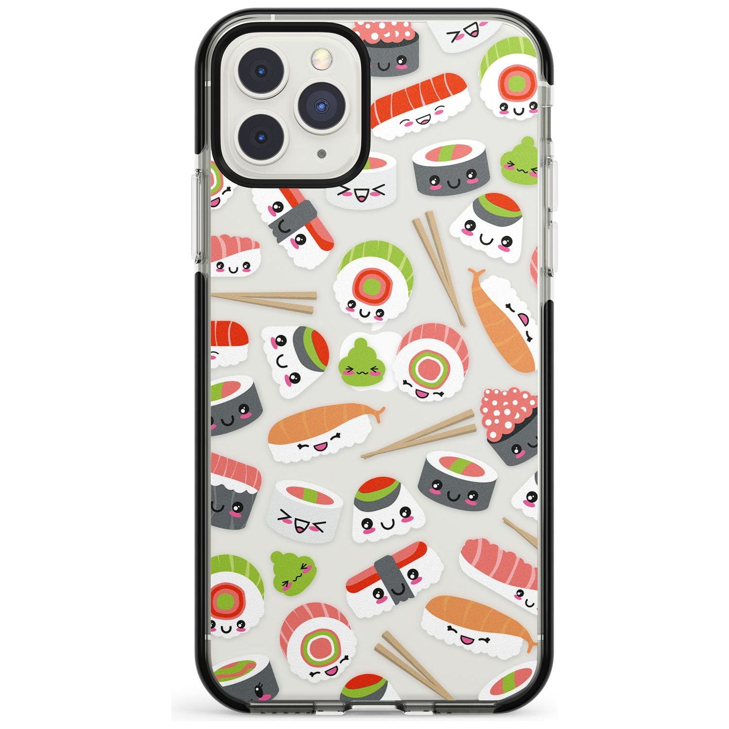 Kawaii Sushi Mix iPhone Case  Black Impact Phone Case - Case Warehouse