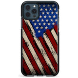 Distressed US Flag Black Impact Phone Case for iPhone 11