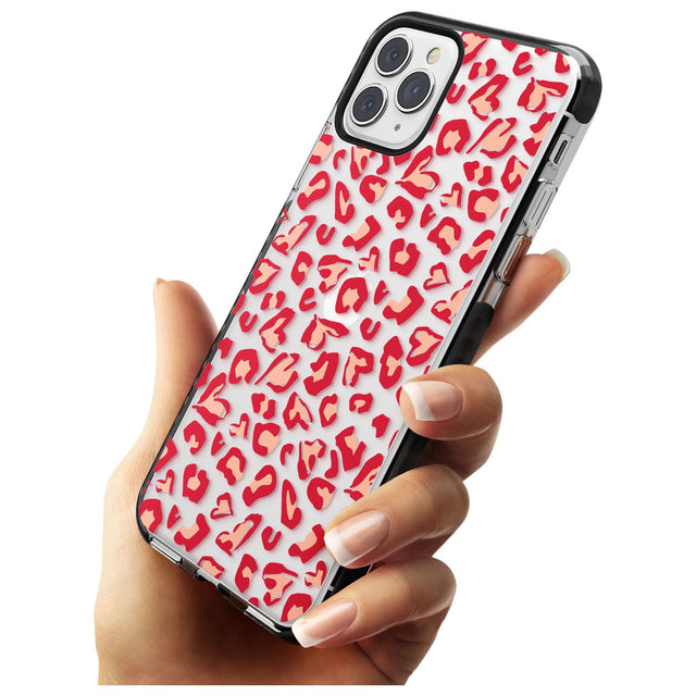 Heart Leopard Print Pink Fade Impact Phone Case for iPhone 11