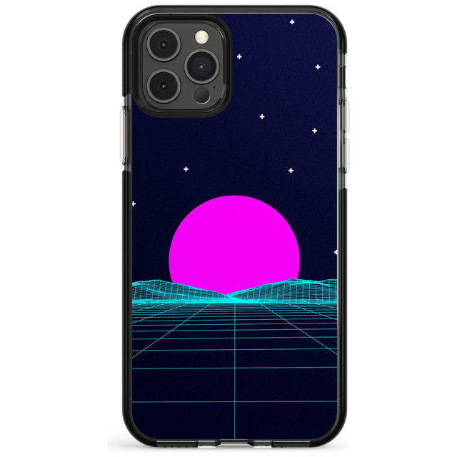 Miami Sunset Vaporwave Black Impact Phone Case for iPhone 11