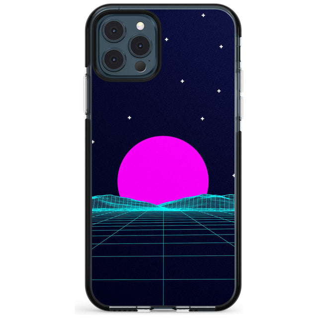 Miami Sunset Vaporwave Black Impact Phone Case for iPhone 11