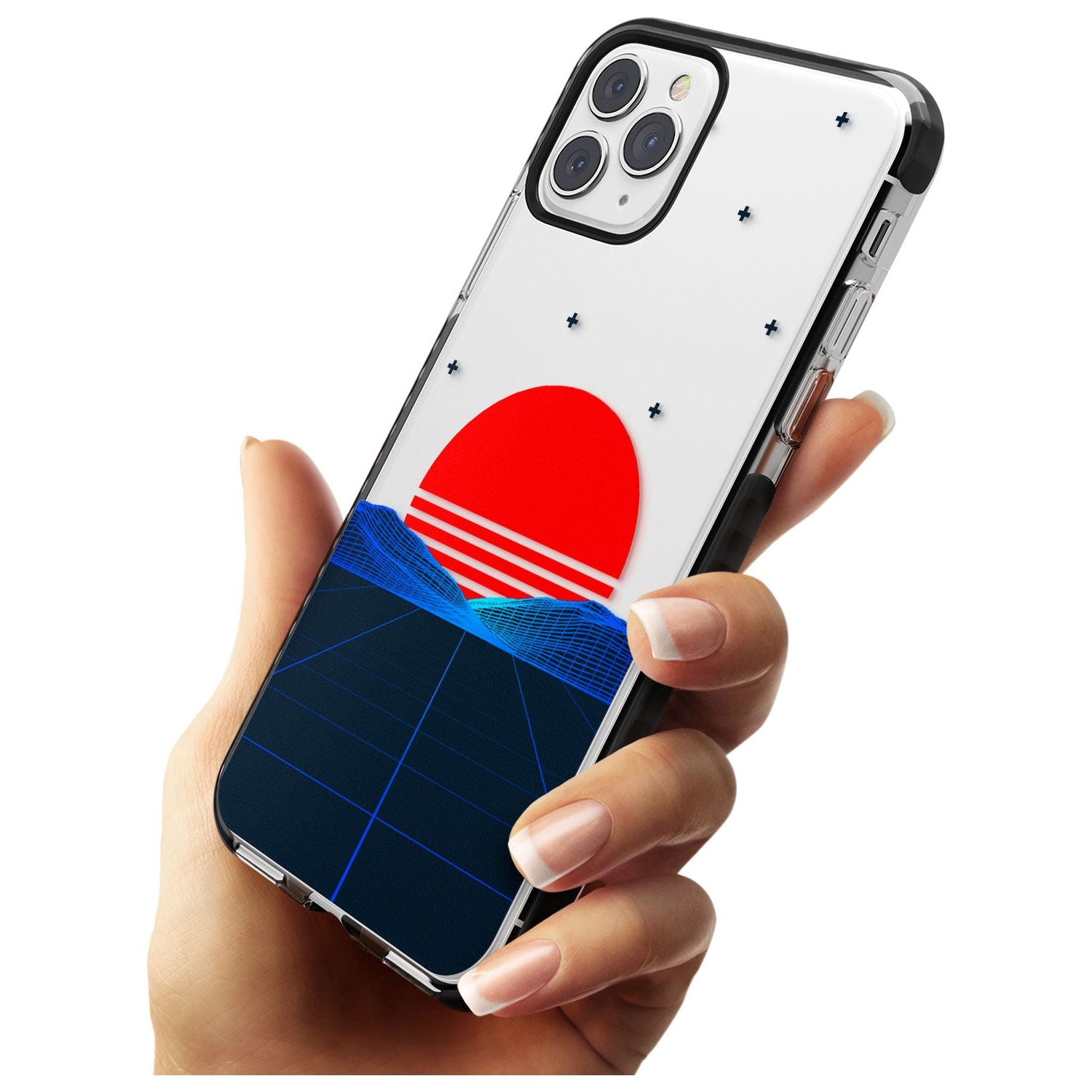 Japanese Sunset Vaporwave Black Impact Phone Case for iPhone 11