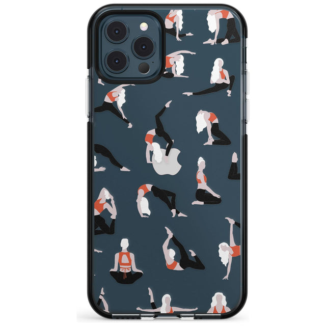 Yoga Poses Clear Pink Fade Impact Phone Case for iPhone 11
