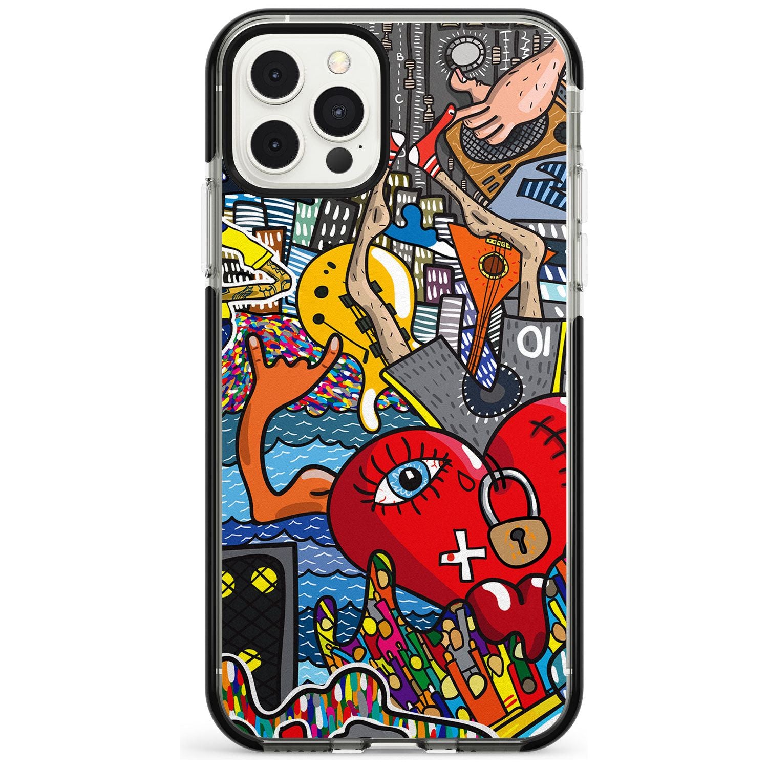 Crowd Tsunami Pink Fade Impact Phone Case for iPhone 11