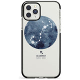 Scorpio Zodiac Transparent Design - Blue Black Impact Phone Case for iPhone 11 Pro Max