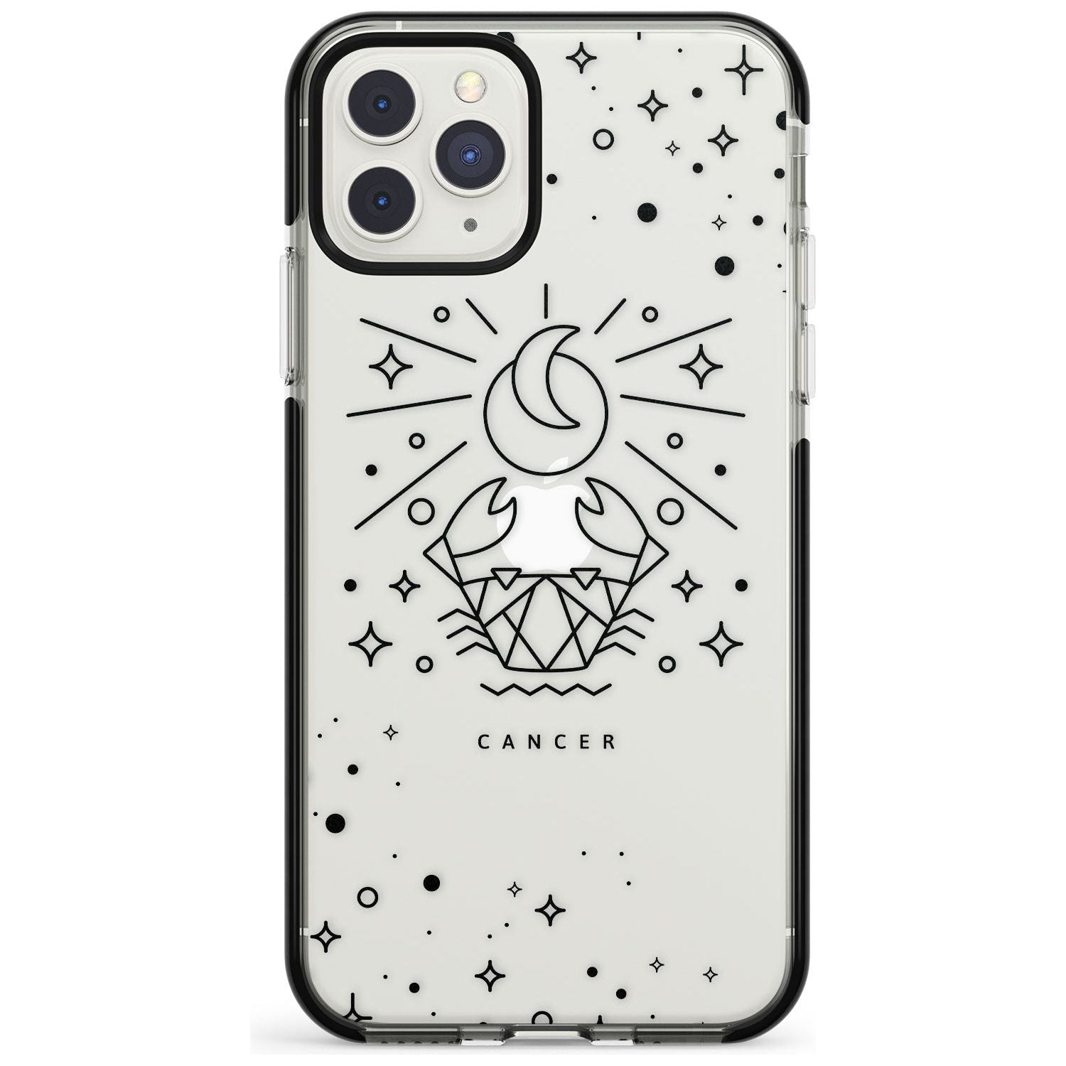 Cancer Emblem - Transparent Design Black Impact Phone Case for iPhone 11 Pro Max