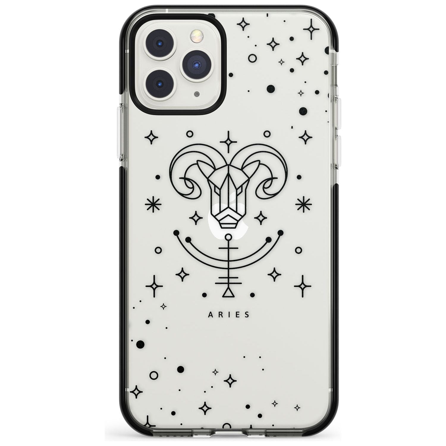 Aries Emblem - Transparent Design Black Impact Phone Case for iPhone 11 Pro Max