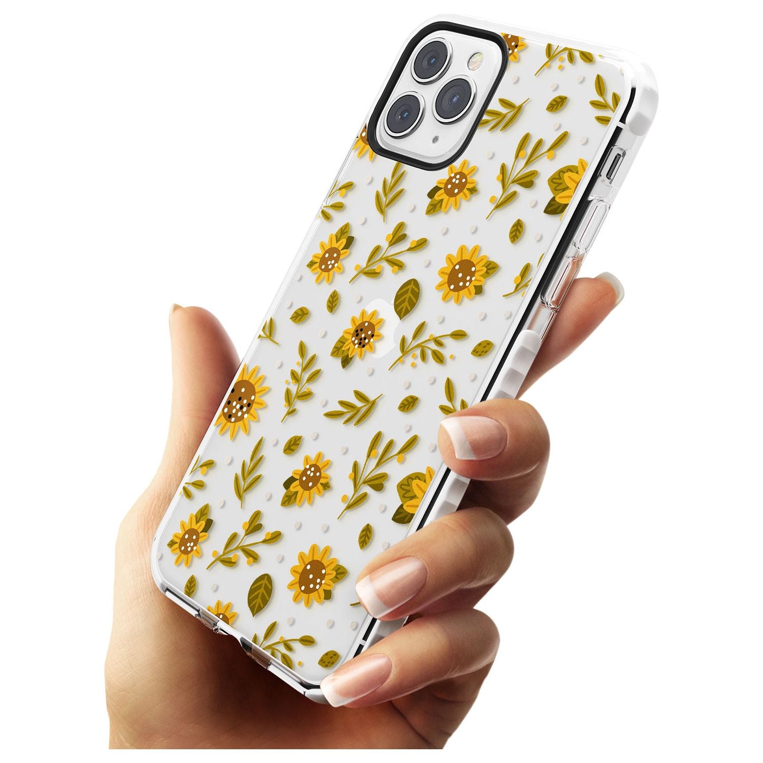 Sweet as Honey Patterns: Sunflowers (Clear) Impact Phone Case for iPhone 11 Pro Max