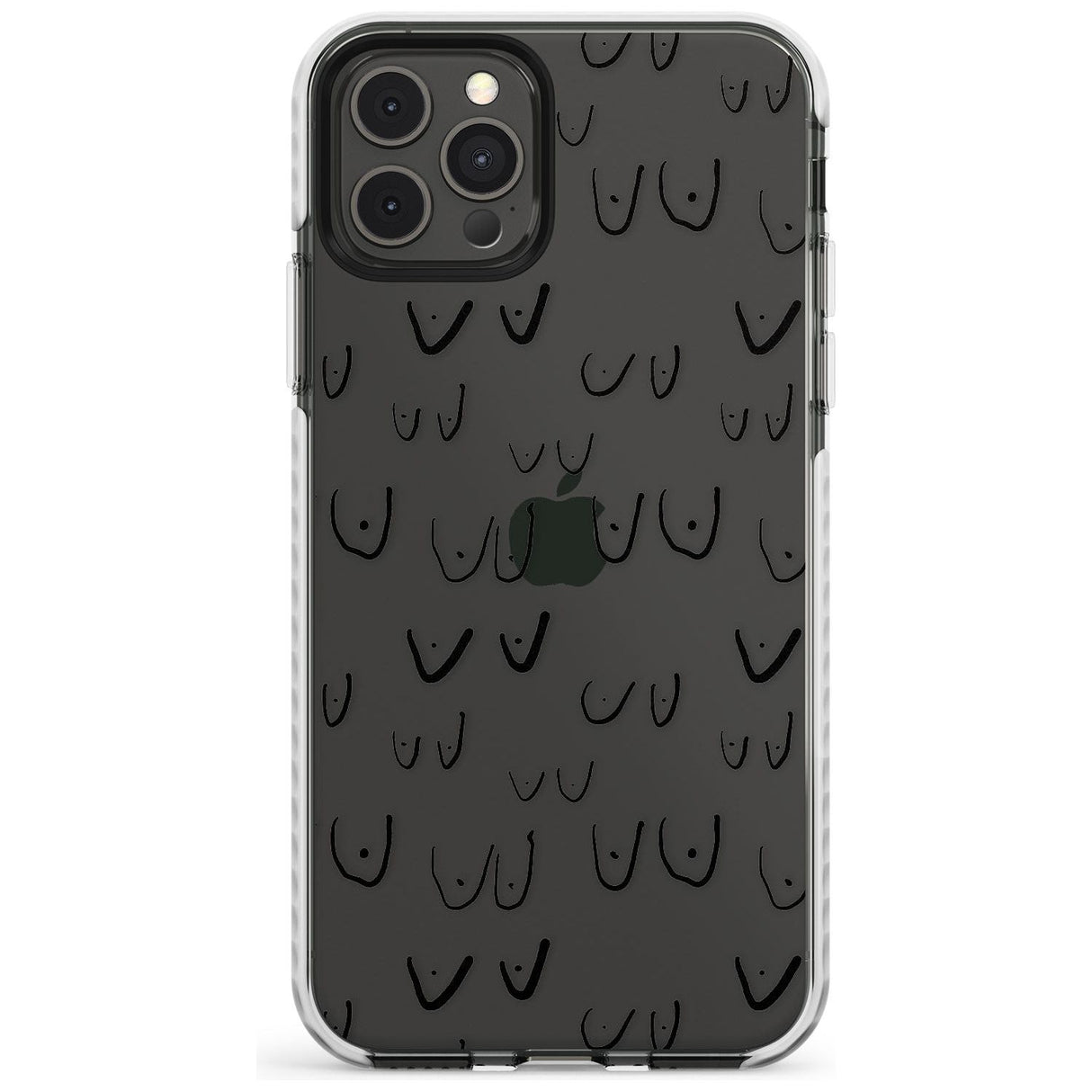 Boob Pattern (Black) Slim TPU Phone Case for iPhone 11 Pro Max