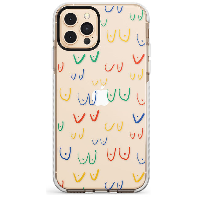 Boob Pattern (Mixed Colours) Slim TPU Phone Case for iPhone 11 Pro Max