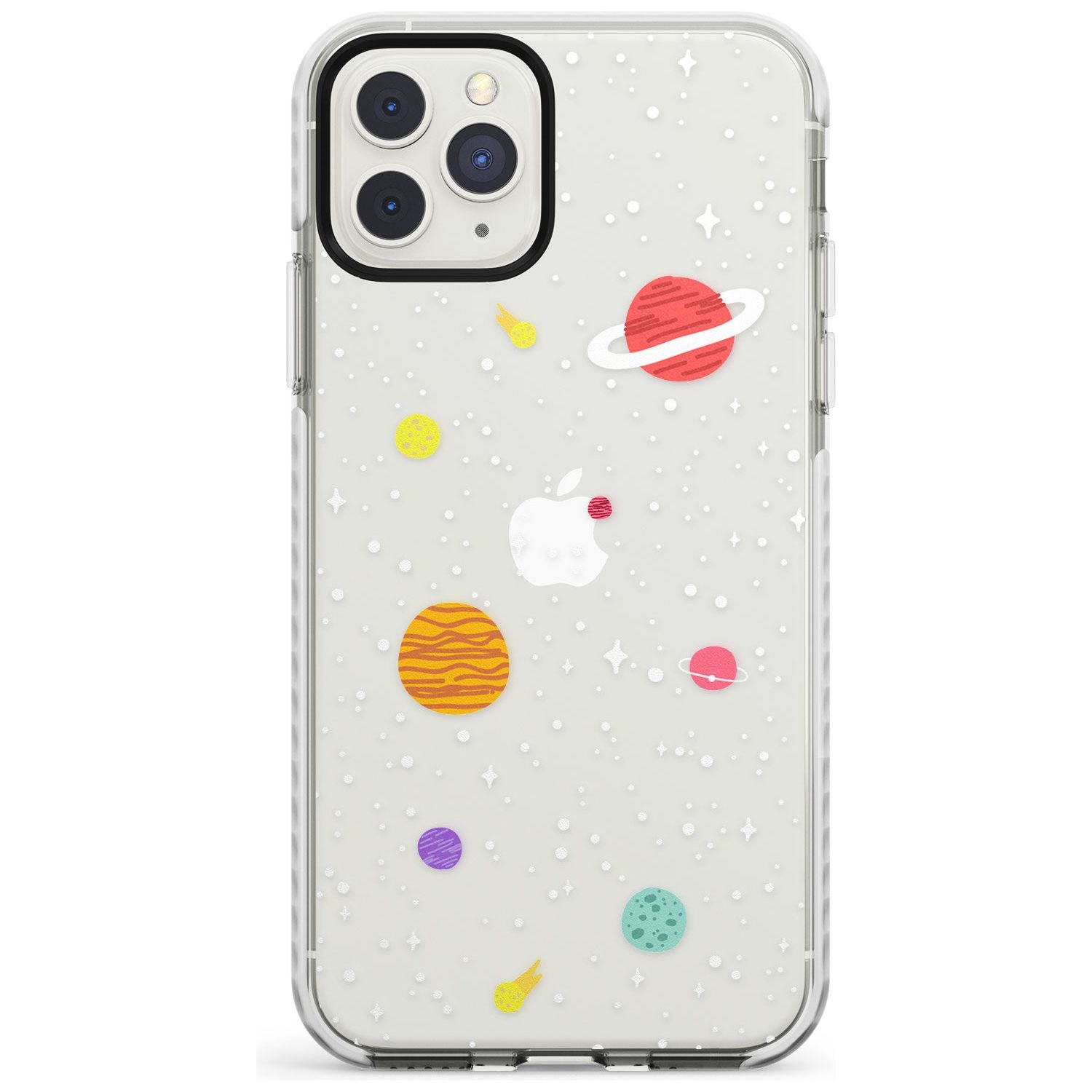 Cute Cartoon Planets (Clear) Impact Phone Case for iPhone 11 Pro Max