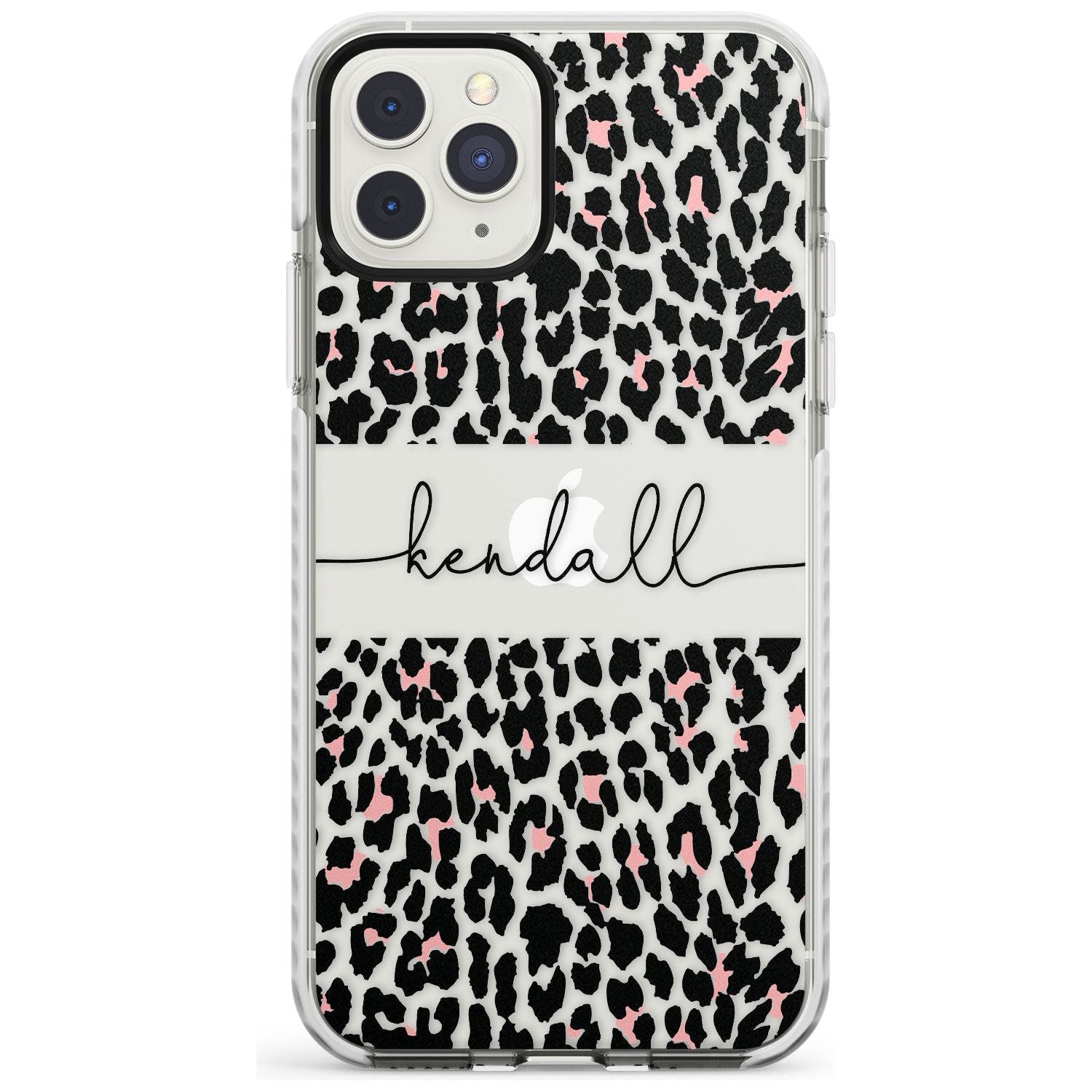 Custom Pink & Cursive Leopard Spots iPhone Case  Impact Case Custom Phone Case - Case Warehouse