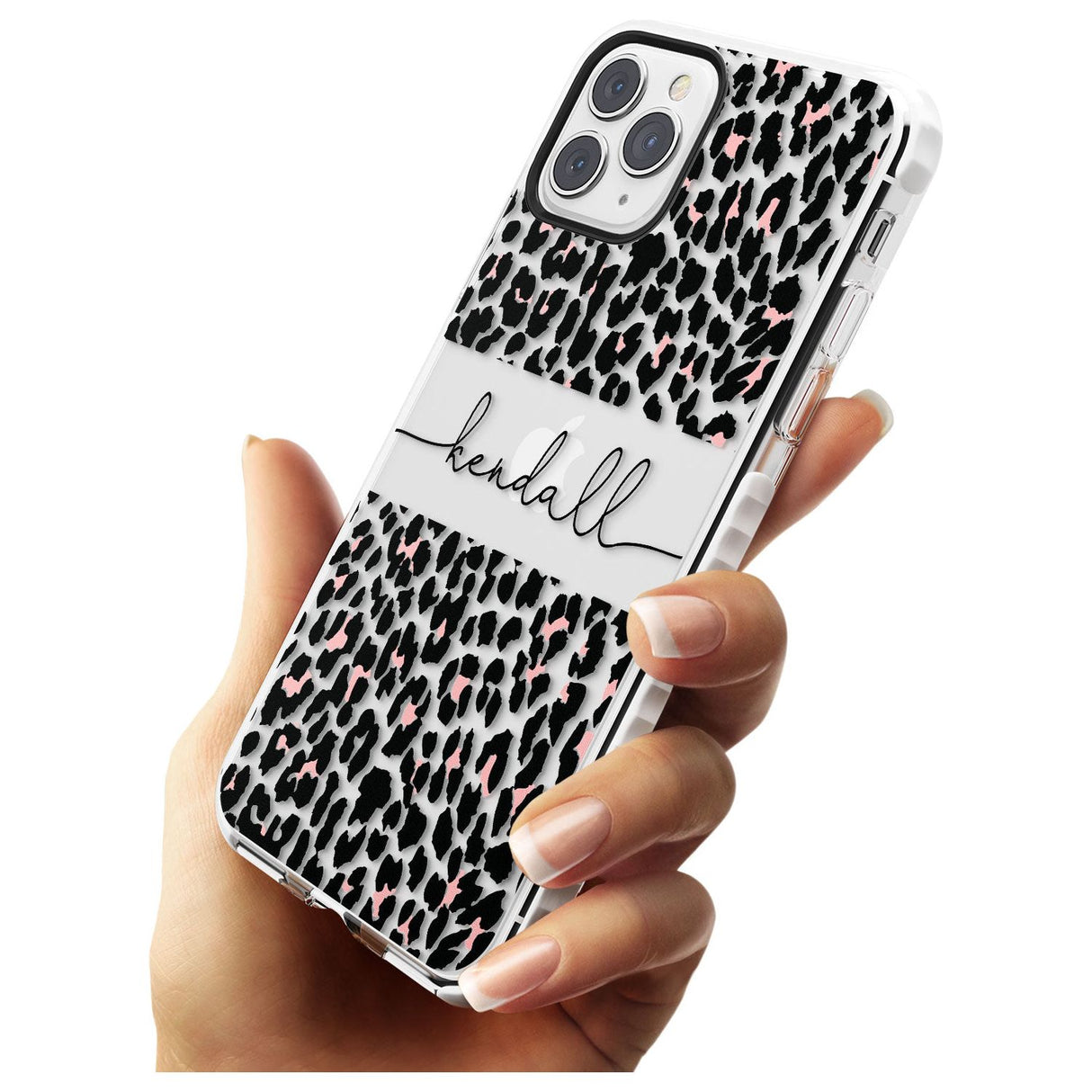 Custom Pink & Cursive Leopard Spots iPhone Case   Custom Phone Case - Case Warehouse