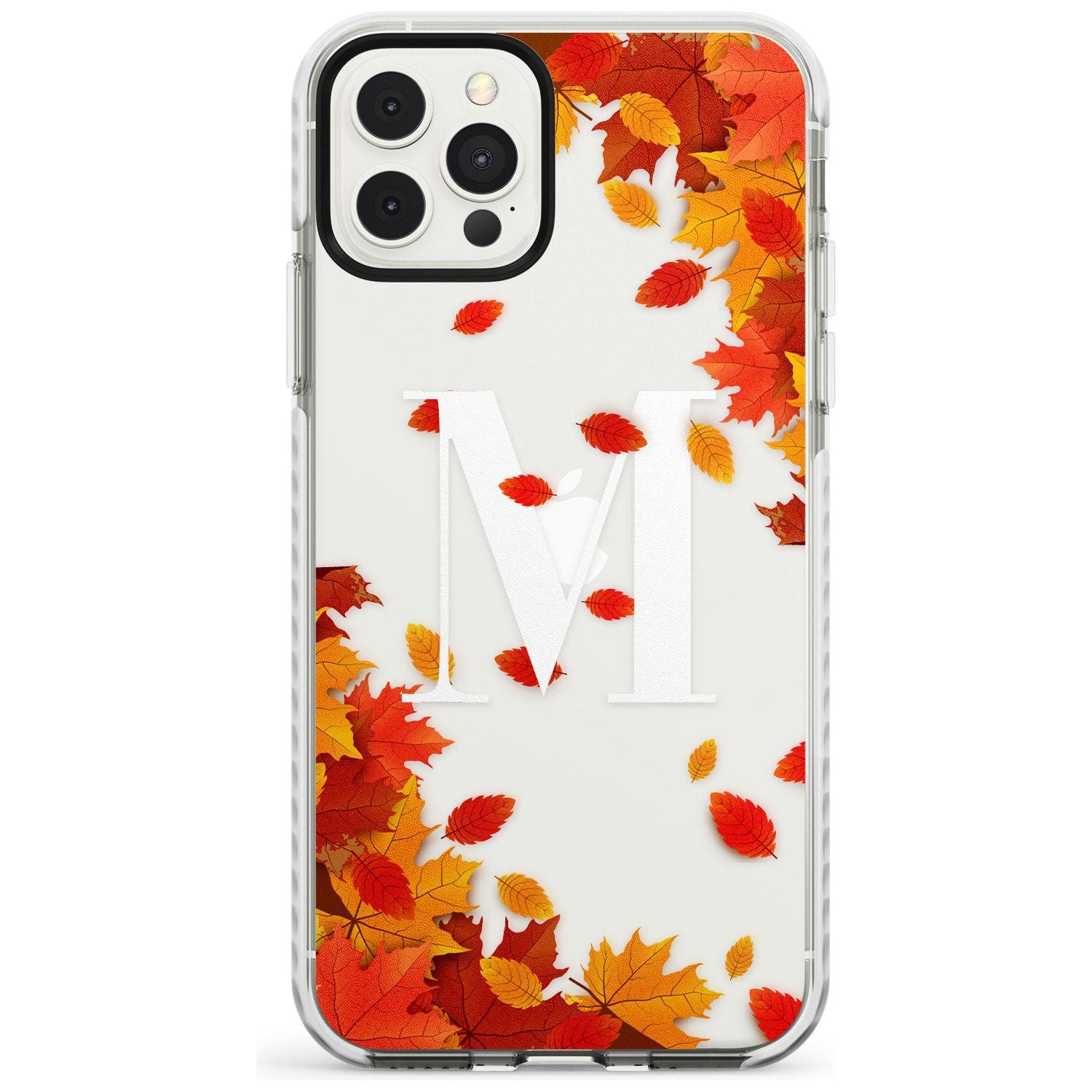 Personalised Monogram Autumn Leaves Impact Phone Case for iPhone 11 Pro Max
