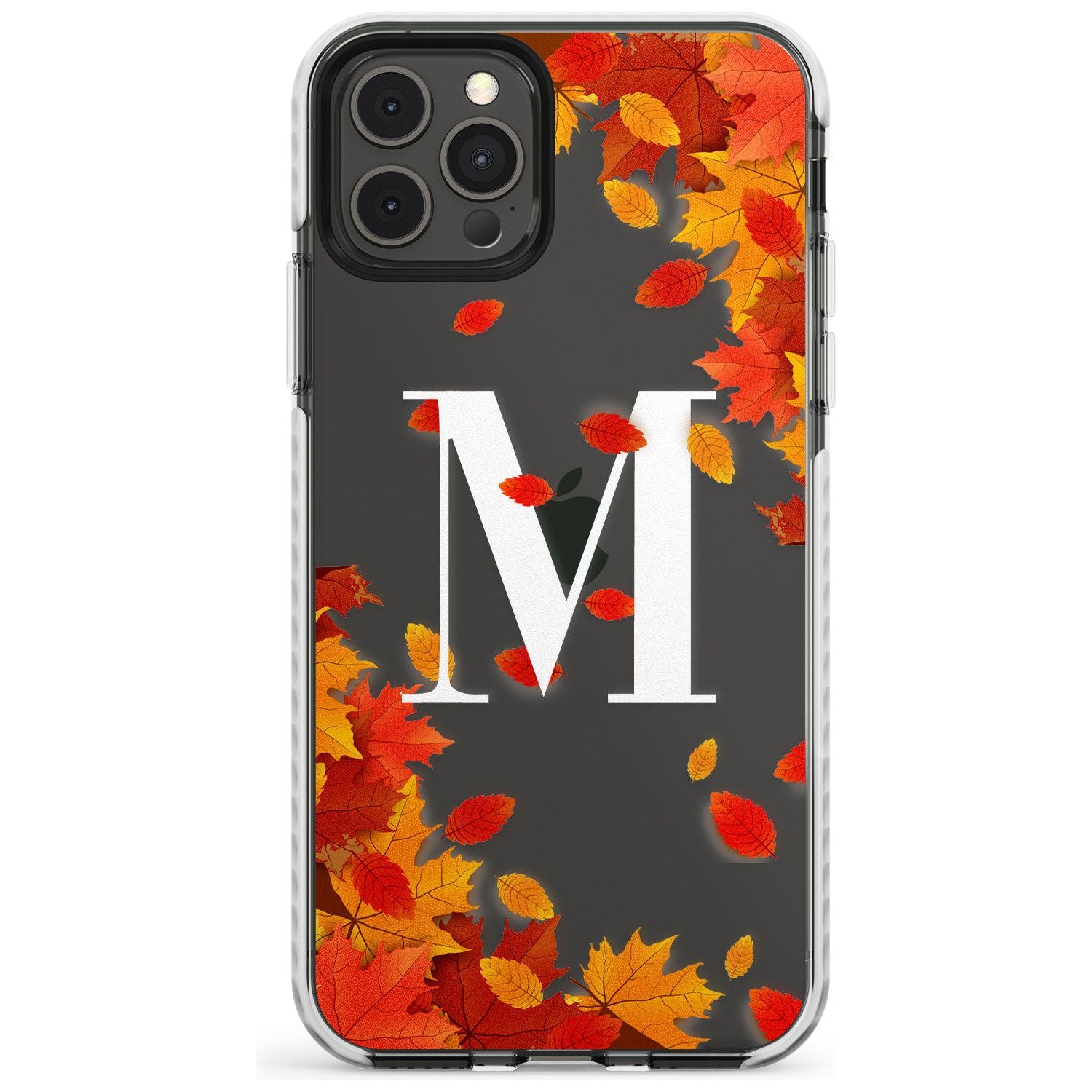 Personalised Monogram Autumn Leaves Impact Phone Case for iPhone 11 Pro Max