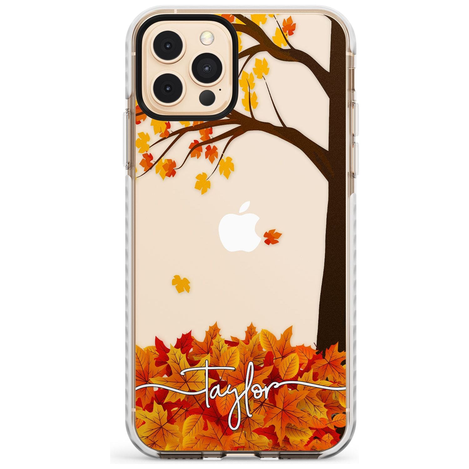 Personalised Autumn Leaves Impact Phone Case for iPhone 11 Pro Max
