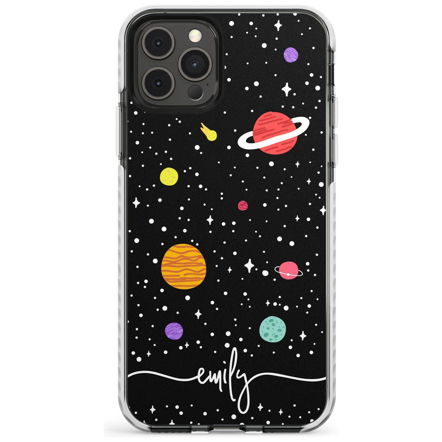 Custom Cute Cartoon Planets Slim TPU Phone Case for iPhone 11 Pro Max