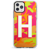 Bright Neon Camo Solid Monogram iPhone Case  Impact Case Custom Phone Case - Case Warehouse