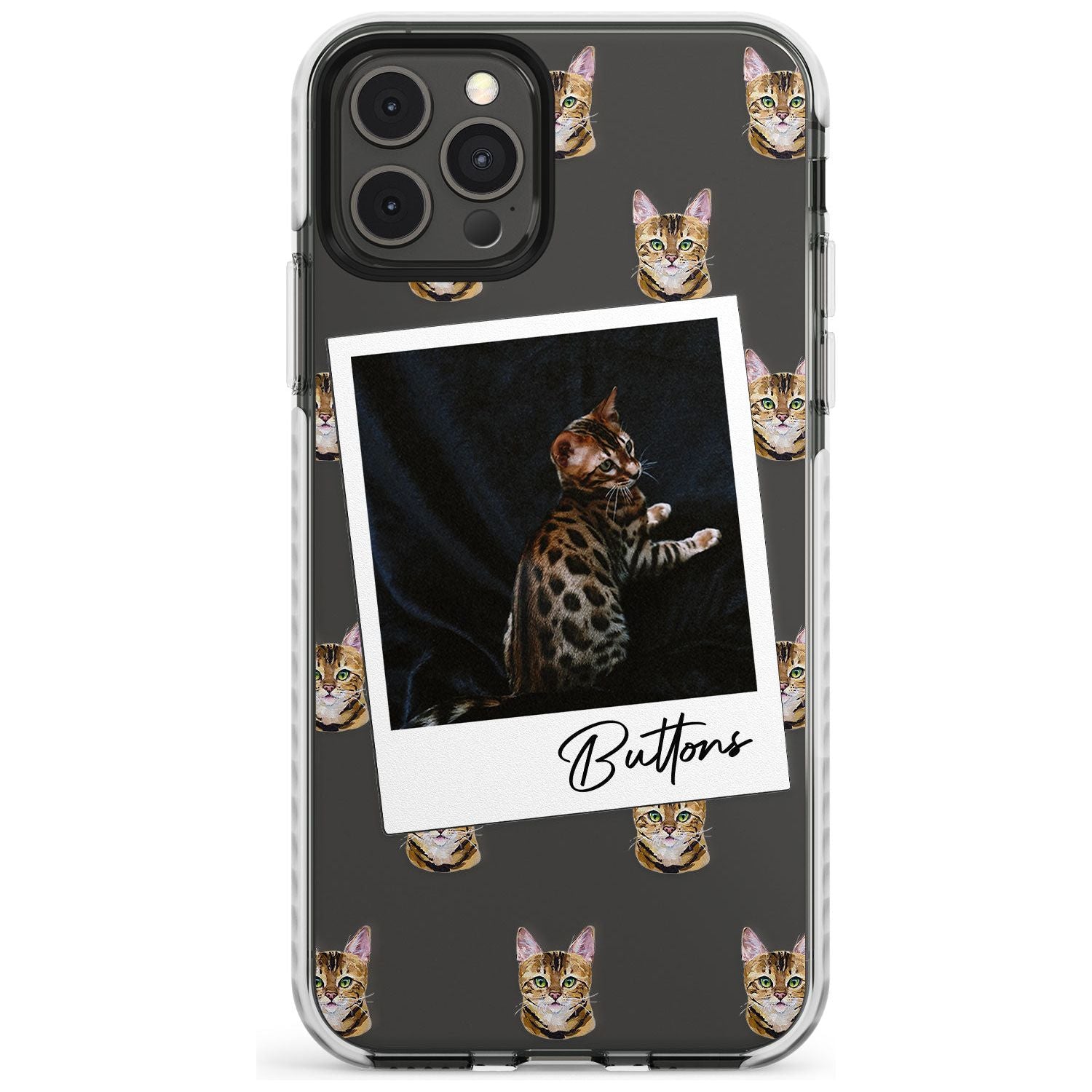 Personalised Bengal Cat Photo Impact Phone Case for iPhone 11 Pro Max