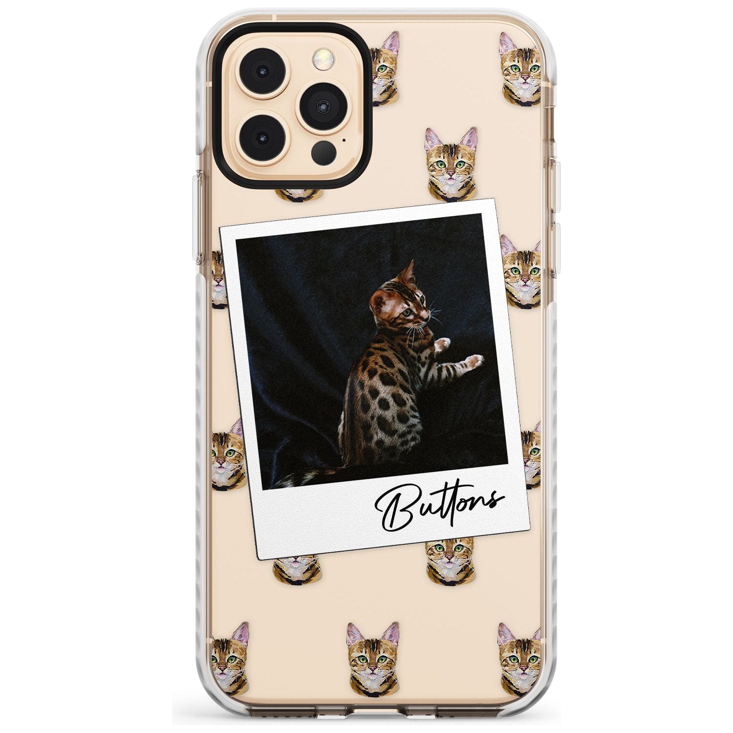 Personalised Bengal Cat Photo Impact Phone Case for iPhone 11 Pro Max