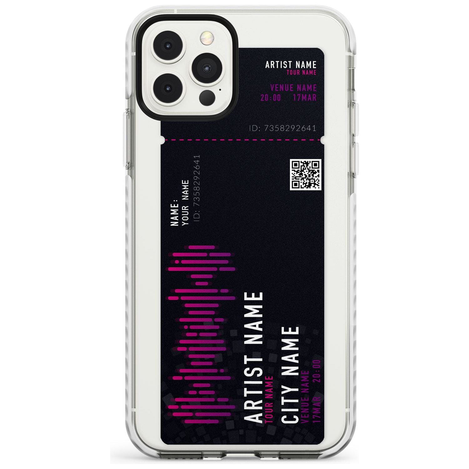 Personalised Concert Ticket Impact Phone Case for iPhone 11 Pro Max