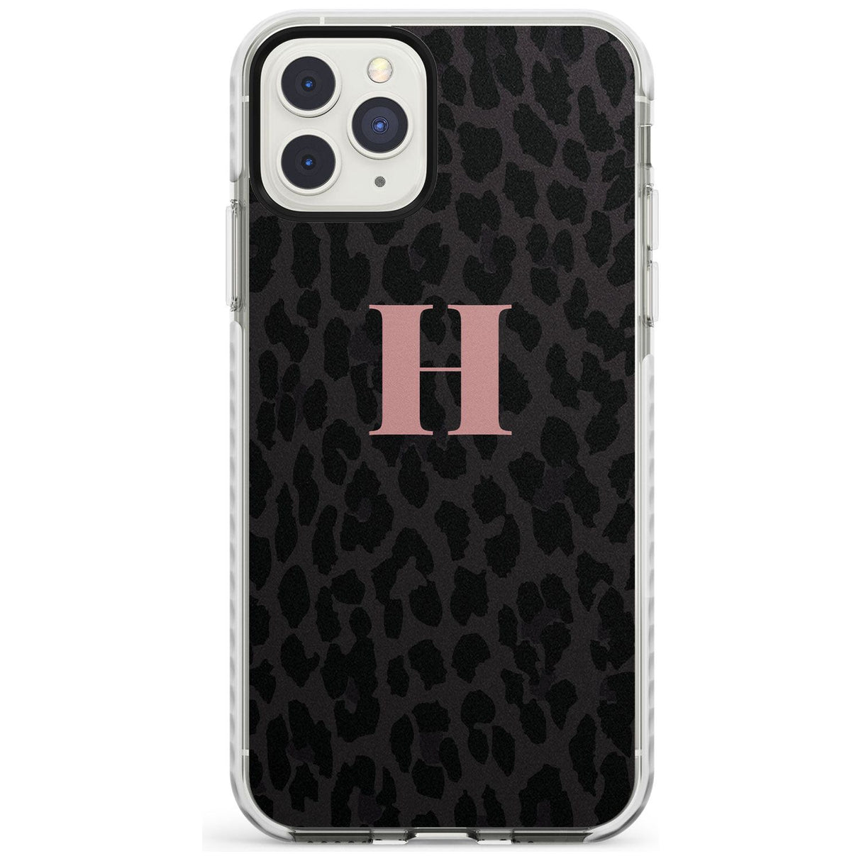 Small Pink Leopard Monogram Impact Phone Case for iPhone 11 Pro Max