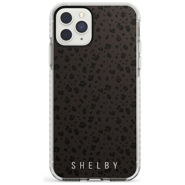 Minimal Lettering Dark Leopard Impact Phone Case for iPhone 11 Pro Max