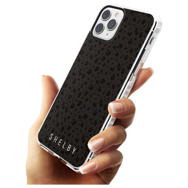 Minimal Lettering Dark Leopard Impact Phone Case for iPhone 11 Pro Max