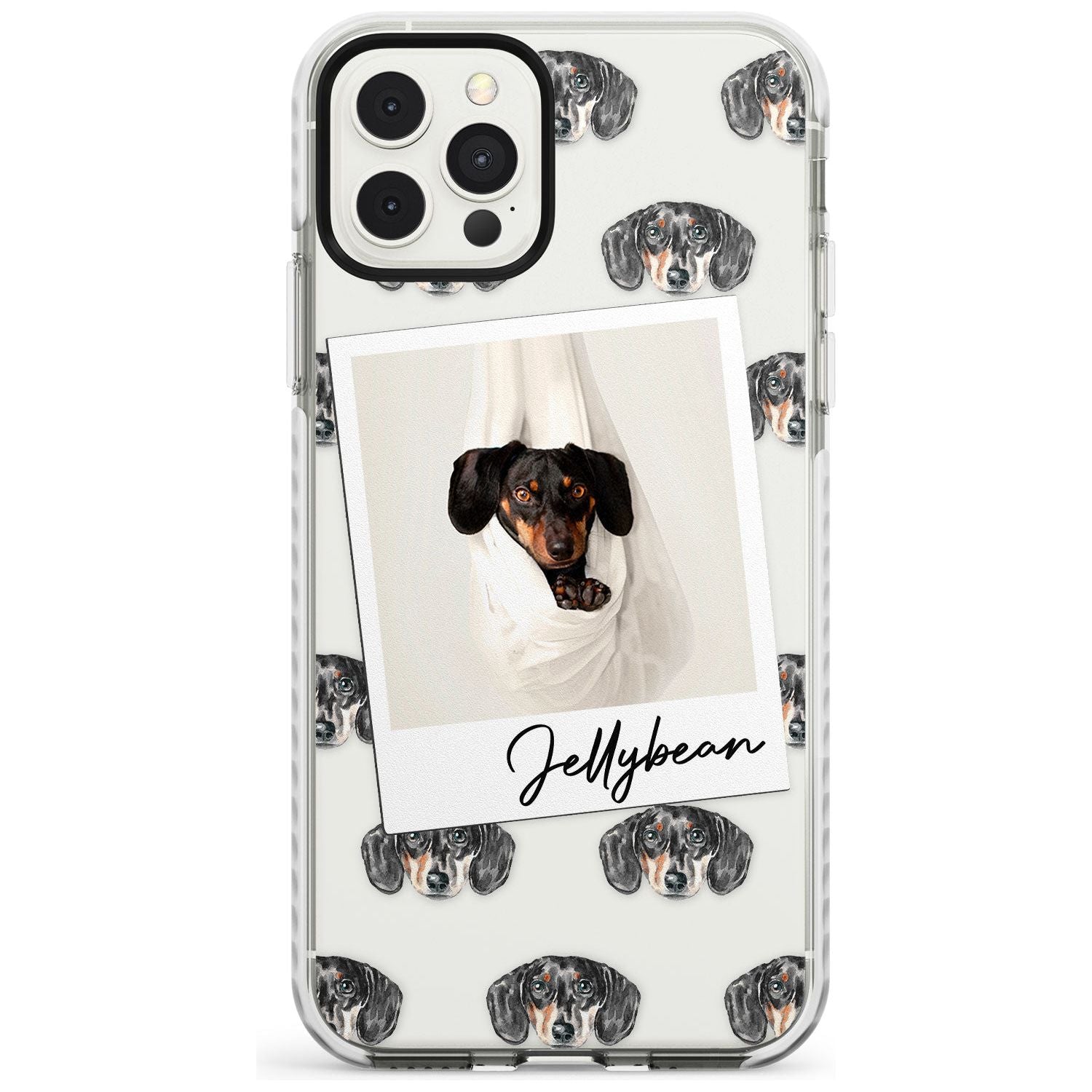 Dachshund, Black- Custom Dog Photo Slim TPU Phone Case for iPhone 11 Pro Max