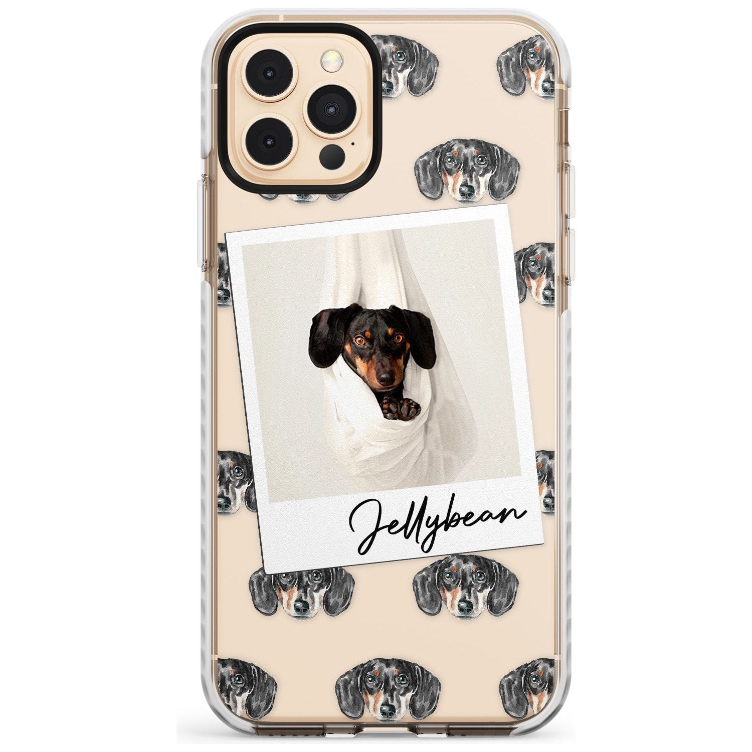 Dachshund, Black- Custom Dog Photo Slim TPU Phone Case for iPhone 11 Pro Max