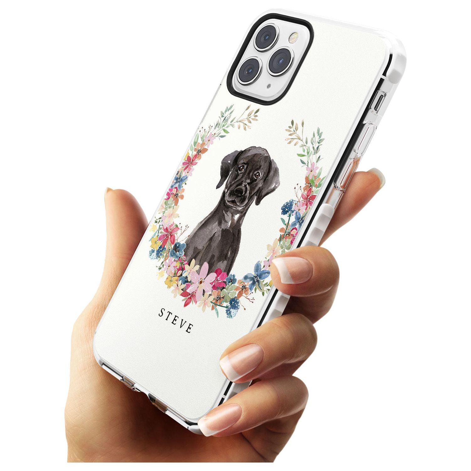 Black Lab Watercolour Dog Portrait Impact Phone Case for iPhone 11 Pro Max