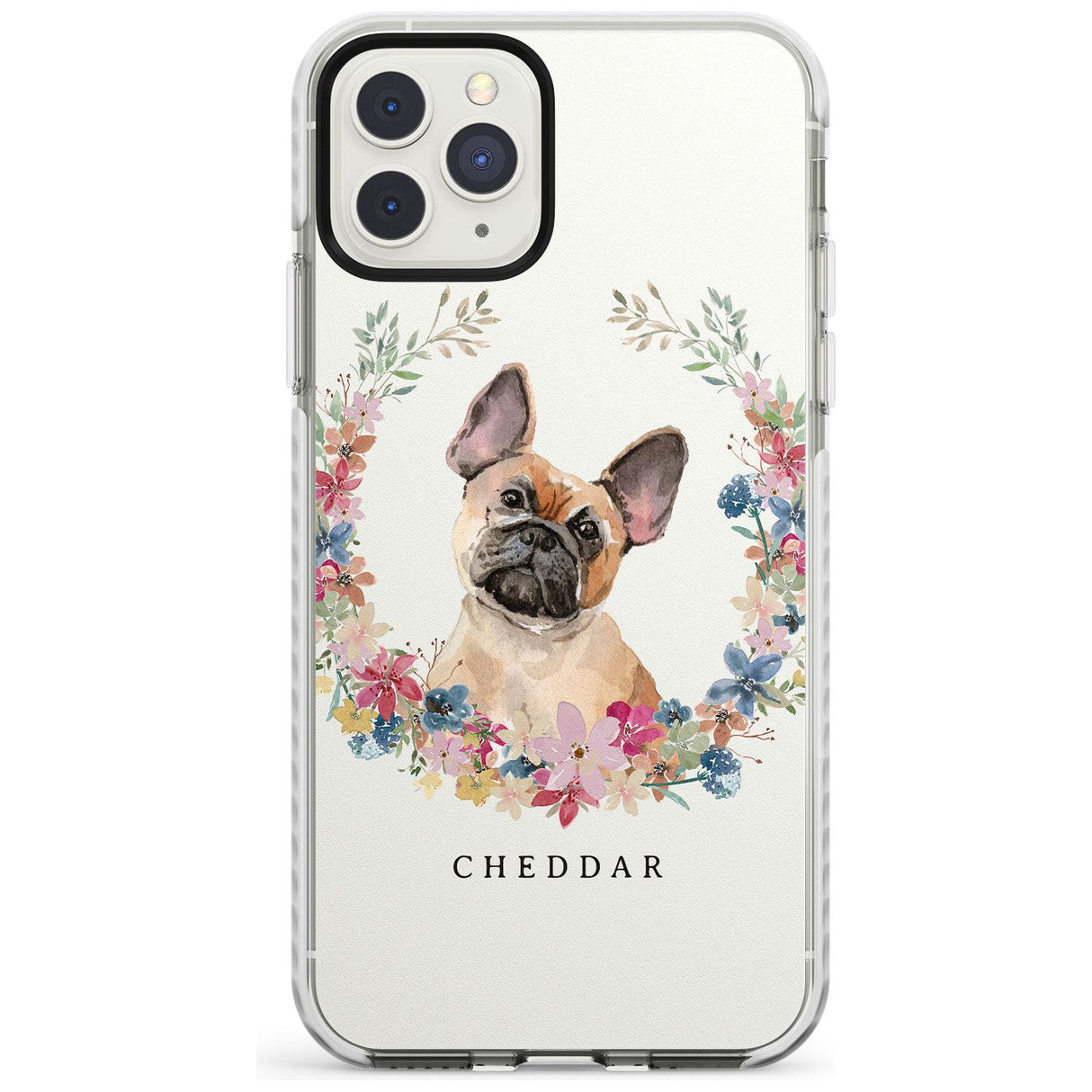 Tan French Bulldog Watercolour Dog Portrait Impact Phone Case for iPhone 11 Pro Max