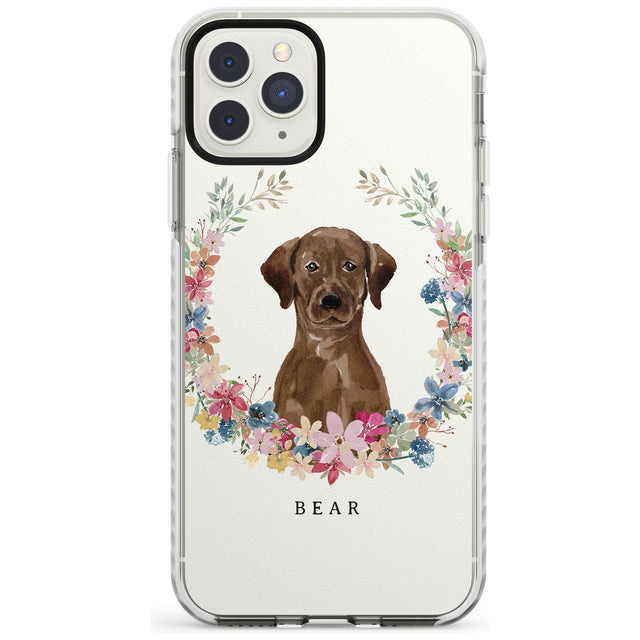Chocolate Lab - Watercolour Dog Portrait Impact Phone Case for iPhone 11 Pro Max