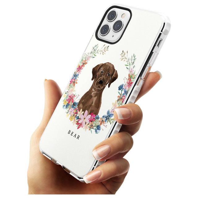 Chocolate Lab - Watercolour Dog Portrait Impact Phone Case for iPhone 11 Pro Max