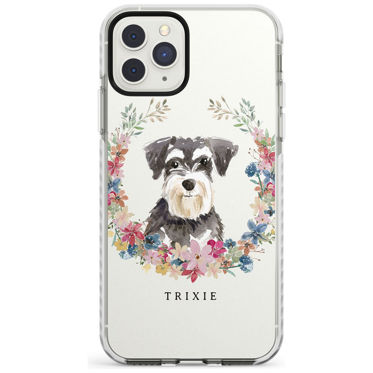 Miniature Schnauzer - Watercolour Dog Portrait Impact Phone Case for iPhone 11 Pro Max