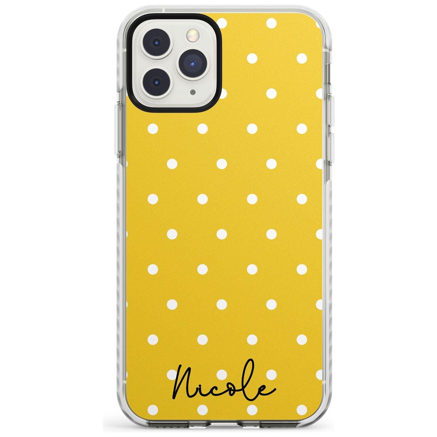 Custom Yellow Polka Dot iPhone Case  Impact Case Custom Phone Case - Case Warehouse