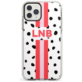 Custom Polka & Pink Stripe iPhone Case  Impact Case Custom Phone Case - Case Warehouse