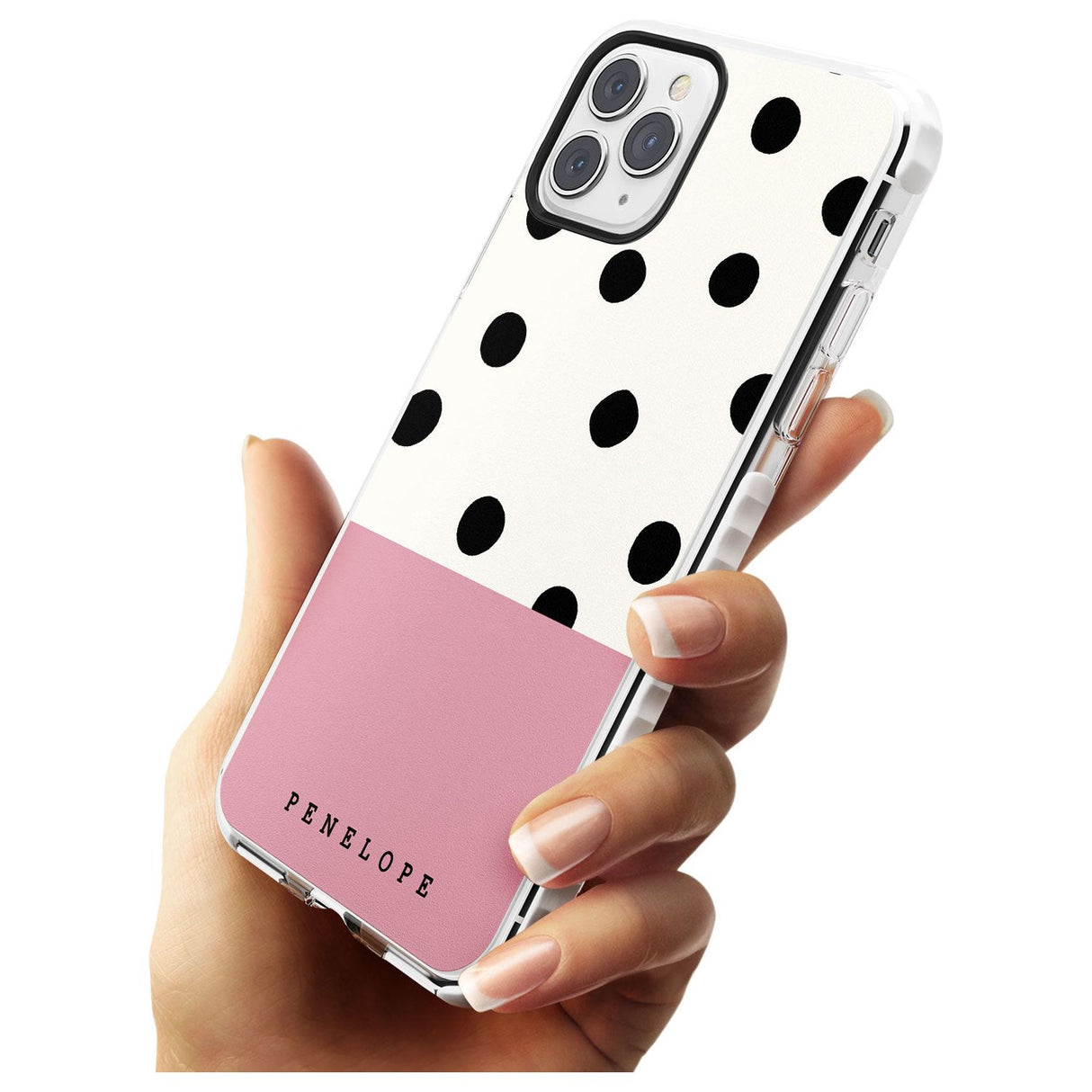 Pink Border Polka Dot iPhone Case   Custom Phone Case - Case Warehouse