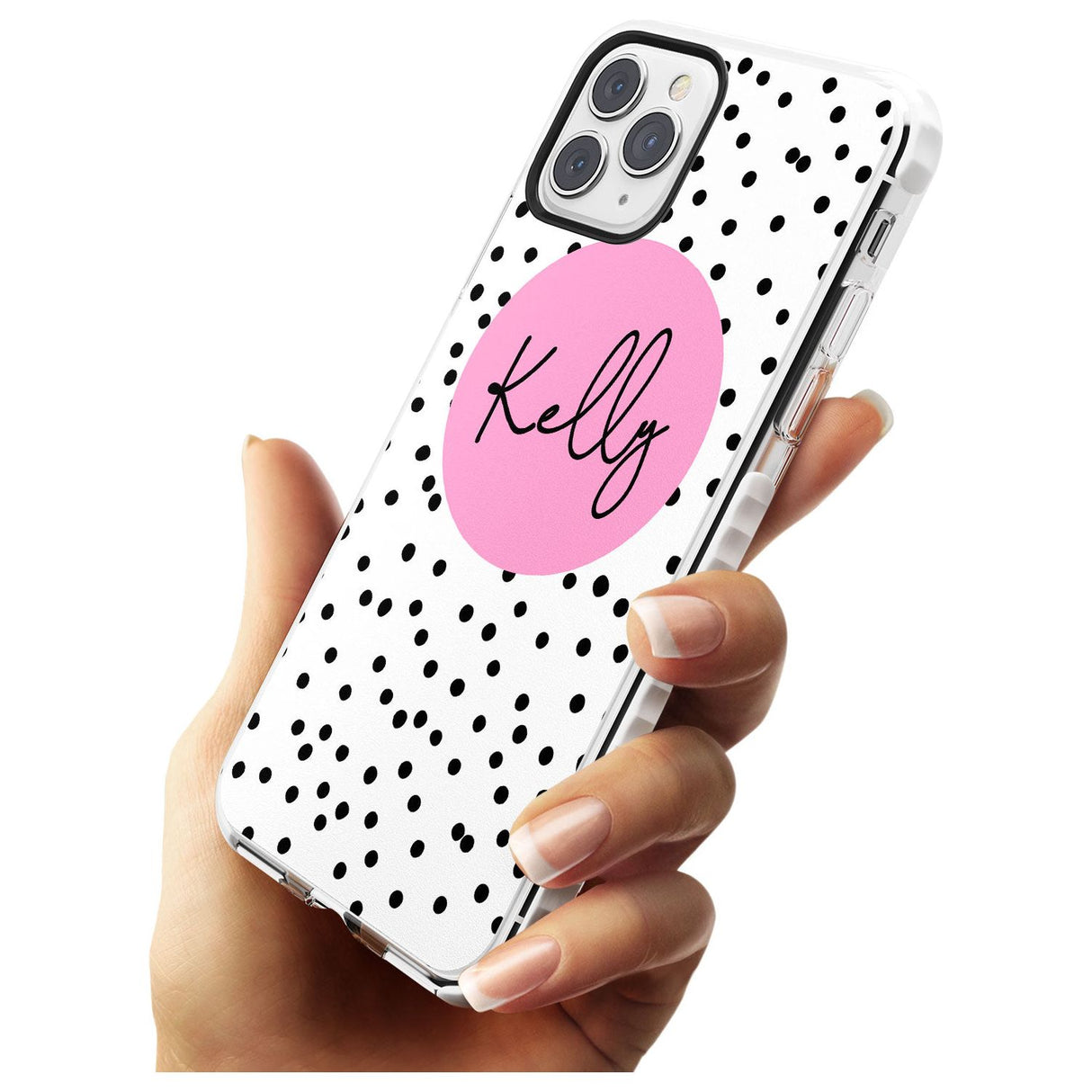 Pink Circle & Dots iPhone Case   Custom Phone Case - Case Warehouse