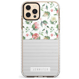 Light Floral Pattern & Stripes Slim TPU Phone Case for iPhone 11 Pro Max