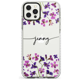 Custom Violet Flowers Slim TPU Phone Case for iPhone 11 Pro Max