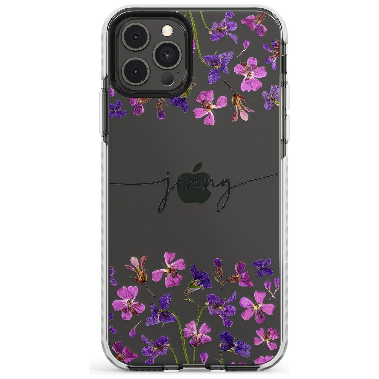 Custom Violet Flowers Slim TPU Phone Case for iPhone 11 Pro Max
