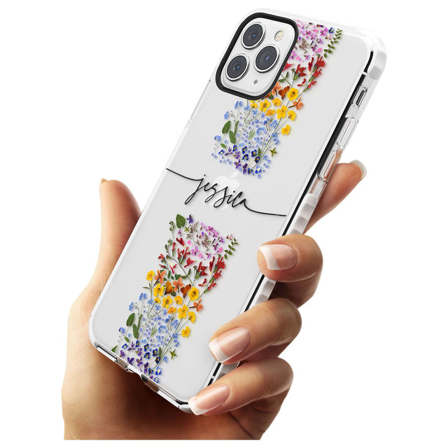 Custom Wildflower Stripe Slim TPU Phone Case for iPhone 11 Pro Max