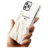 White & Gold Swirl Marble iPhone Case   Custom Phone Case - Case Warehouse