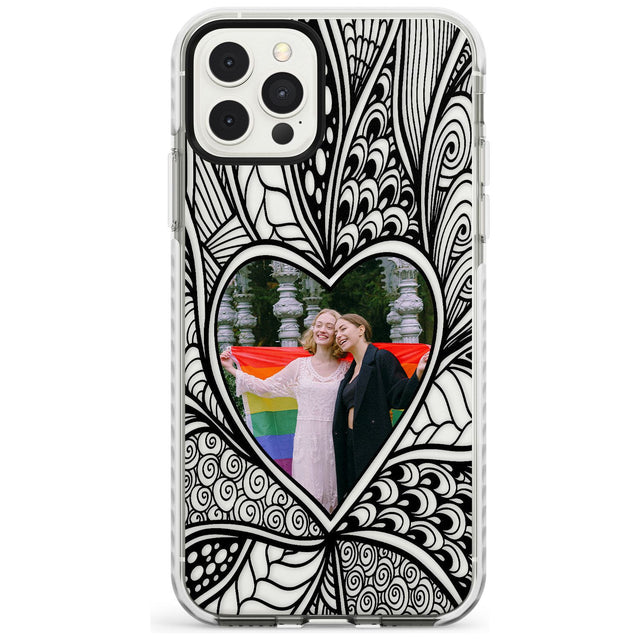 Personalised Henna Heart Photo Case Impact Phone Case for iPhone 11 Pro Max