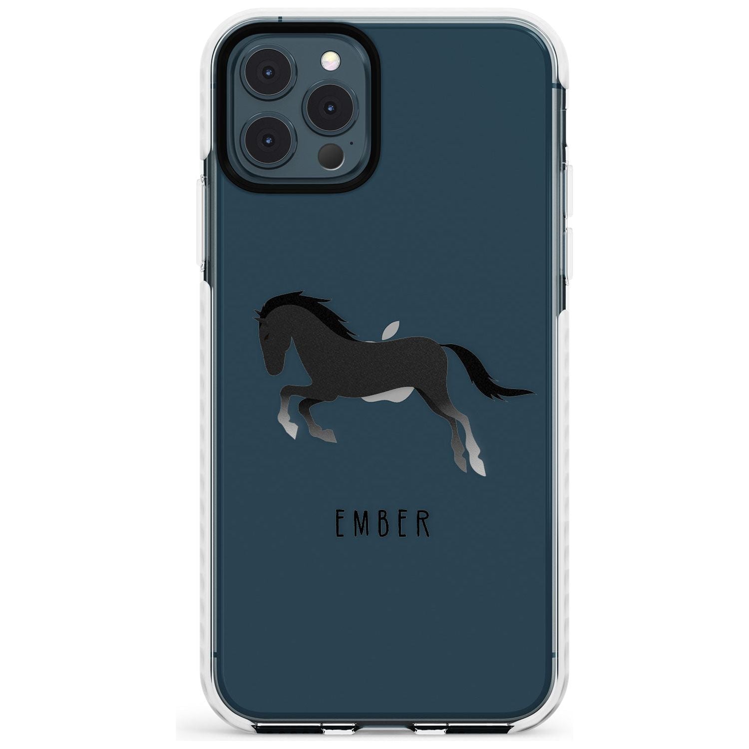 Personalised Black Horse Impact Phone Case for iPhone 11 Pro Max