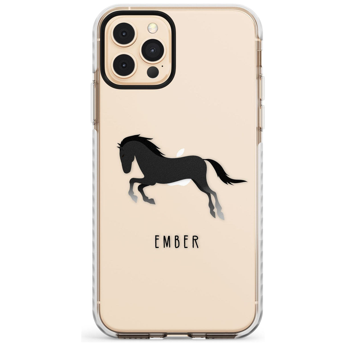 Personalised Black Horse Impact Phone Case for iPhone 11 Pro Max