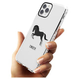 Personalised Black Horse Impact Phone Case for iPhone 11 Pro Max